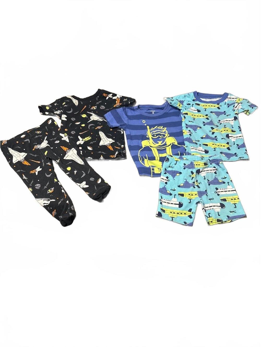 Carter's Boys' 12 M Pajama Sets - Space and Submarine Themes